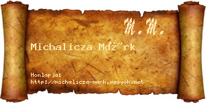 Michalicza Márk névjegykártya
